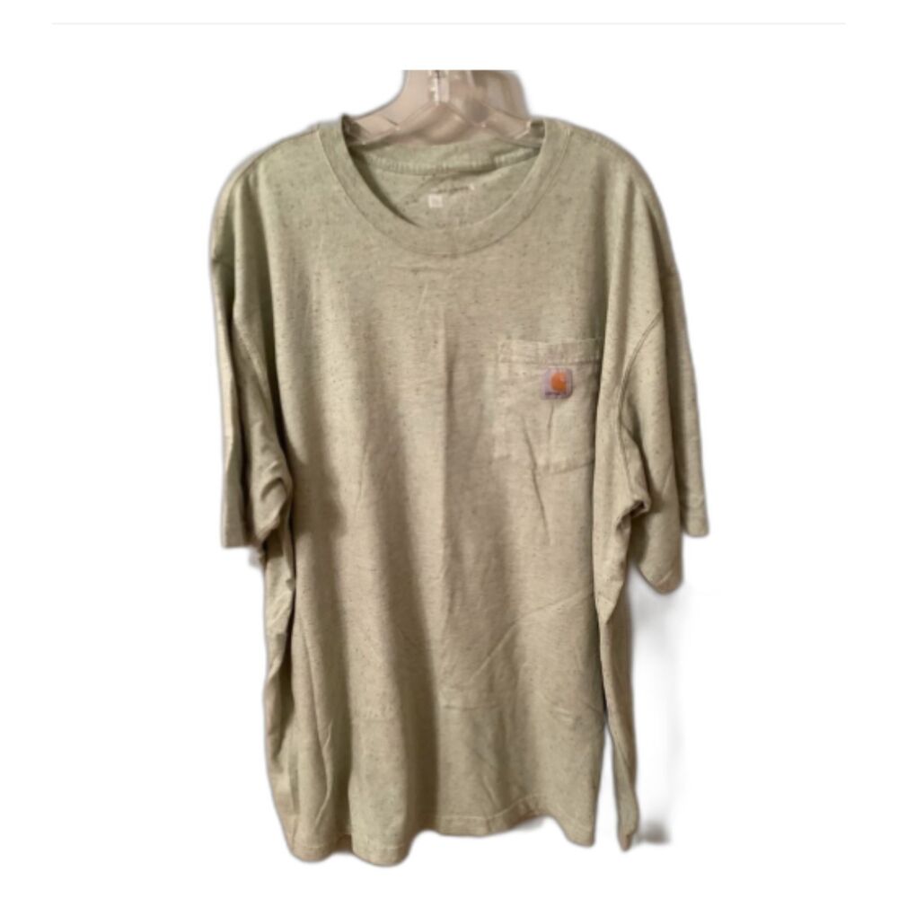 CARHARTT SIZE 2XL LOOSE FIT HEAVYWEIGHT SHORT SLEEVE POCKET TEE LIGHT GREEN